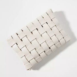 Anthropologie  Lindy Woven Clutch in Cream